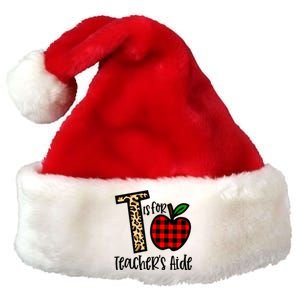 T Is For Teacher’s Aide Back To School Teacher Gift Premium Christmas Santa Hat