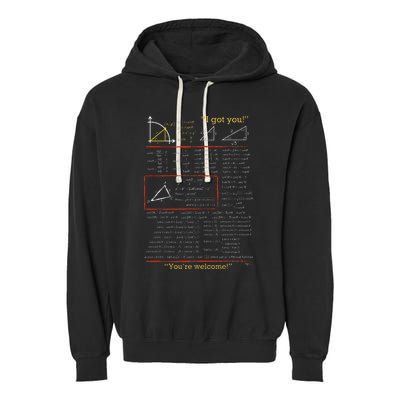 Trig Identities For You blackpenredpen Garment-Dyed Fleece Hoodie