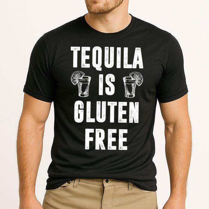 Tequila Is Gluten Free Funny Cooling Performance Crew T-Shirt
