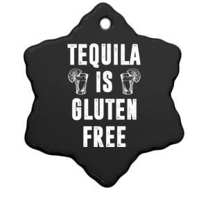 Tequila Is Gluten Free Funny Ceramic Star Ornament