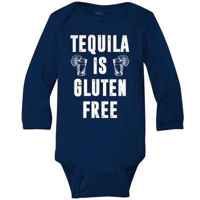 Tequila Is Gluten Free Funny Baby Long Sleeve Bodysuit