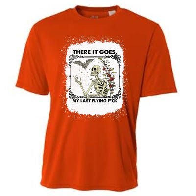 There It Goes My Last Flying F Halloween Skeleton Gift Cooling Performance Crew T-Shirt