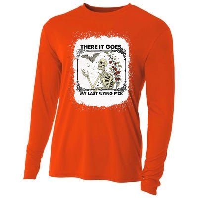 There It Goes My Last Flying F Halloween Skeleton Gift Cooling Performance Long Sleeve Crew