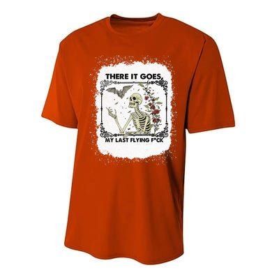 There It Goes My Last Flying F Halloween Skeleton Gift Performance Sprint T-Shirt