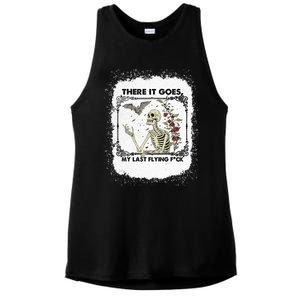 There It Goes My Last Flying F Halloween Skeleton Gift Ladies PosiCharge Tri-Blend Wicking Tank