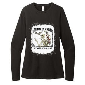 There It Goes My Last Flying F Halloween Skeleton Gift Womens CVC Long Sleeve Shirt