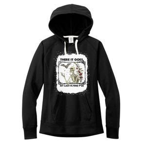 There It Goes My Last Flying F Halloween Skeleton Gift Women's Fleece Hoodie