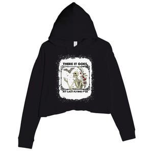 There It Goes My Last Flying F Halloween Skeleton Gift Crop Fleece Hoodie