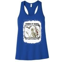 There It Goes My Last Flying F Halloween Skeleton Gift Women's Racerback Tank