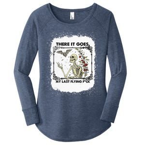 There It Goes My Last Flying F Halloween Skeleton Gift Women's Perfect Tri Tunic Long Sleeve Shirt