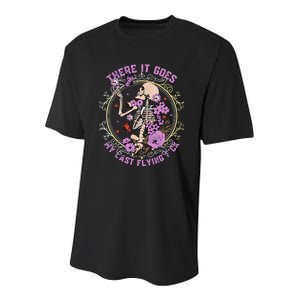 There It Goes My Last Flying Fck Funny Youth Performance Sprint T-Shirt