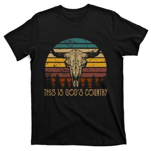 This Is GodS Music Country Bull Skulls Western Howdy T-Shirt