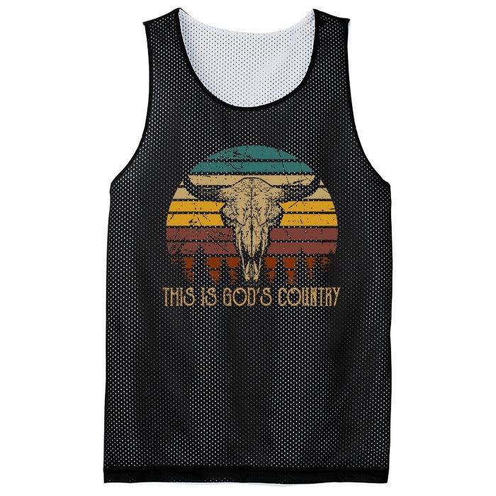 This Is GodS Music Country Bull Skulls Western Howdy Mesh Reversible Basketball Jersey Tank