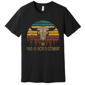 This Is GodS Music Country Bull Skulls Western Howdy Premium T-Shirt