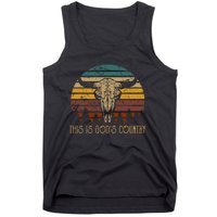 This Is GodS Music Country Bull Skulls Western Howdy Tank Top