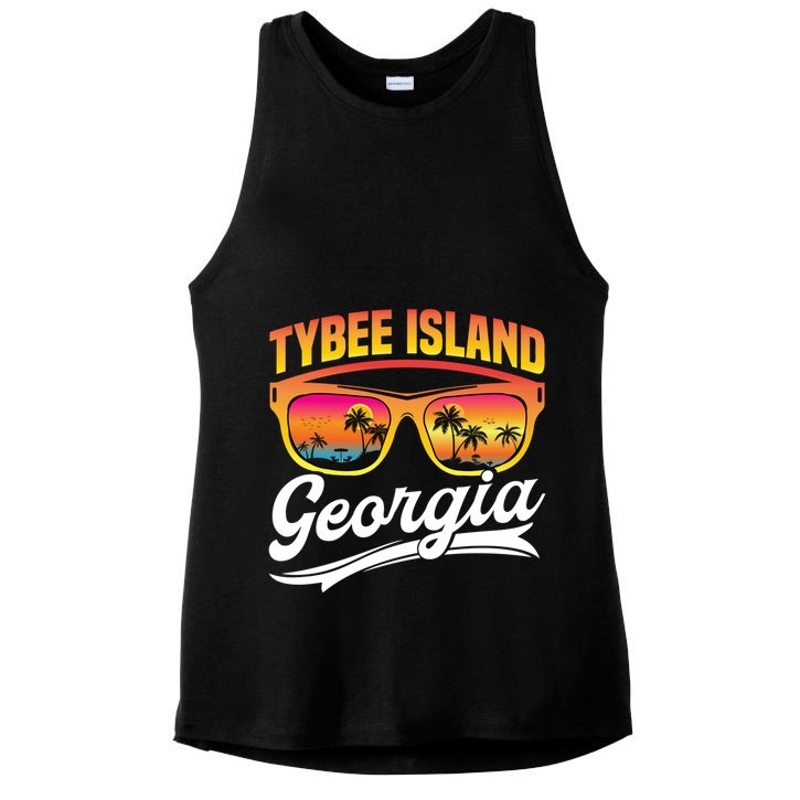 Tybee Island Georgia Vacation Summer Beach Tybee Island Cute Gift Ladies PosiCharge Tri-Blend Wicking Tank