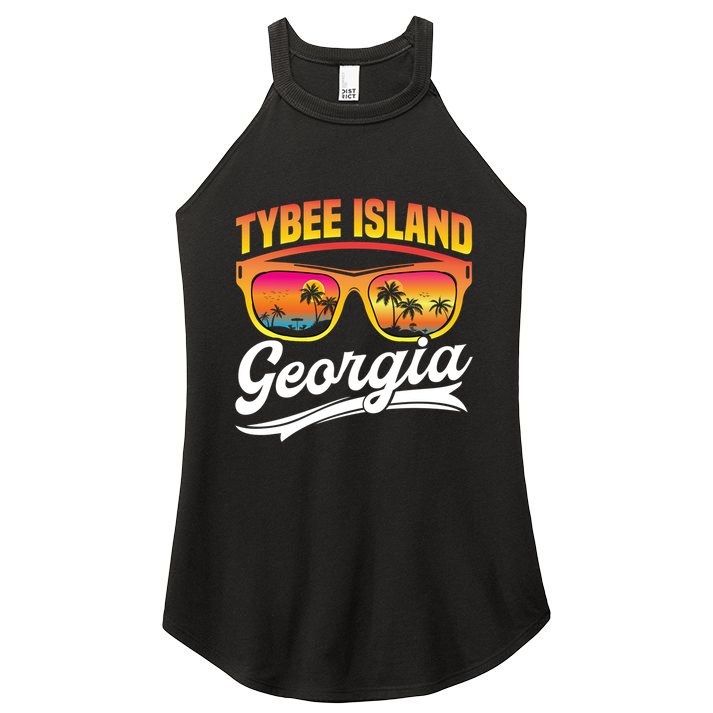 Tybee Island Georgia Vacation Summer Beach Tybee Island Cute Gift Women's Perfect Tri Rocker Tank