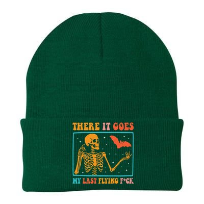 There It Goes My Last Flying F Skeletons Funny Halloween Knit Cap Winter Beanie