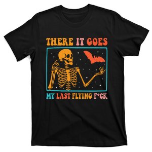 There It Goes My Last Flying F Skeletons Funny Halloween T-Shirt