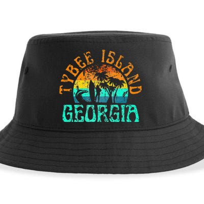 Tybee Island Georgia Surfing Beach Ocean Waves Surf Vintage Sustainable Bucket Hat