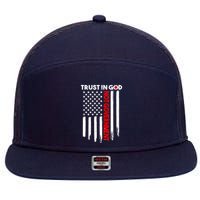 Trust In God Not The Government Patriotic Trust In God T 7 Panel Mesh Trucker Snapback Hat