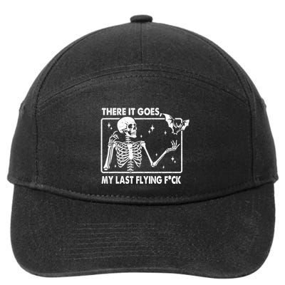 There It Goes My Last Flying F Skeletons Funny Halloween Cool Gift 7-Panel Snapback Hat