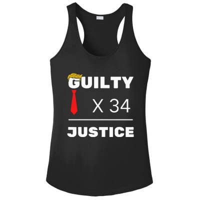 Trump Is Guilty Trump Is Guilty On 34 Counts Ladies PosiCharge Competitor Racerback Tank