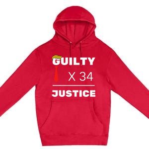 Trump Is Guilty Trump Is Guilty On 34 Counts Premium Pullover Hoodie