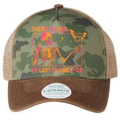 There It Goes My Last Flying F Skeletons Funny Halloween Great Gift Legacy Tie Dye Trucker Hat