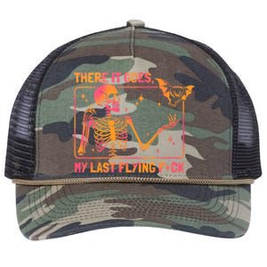 There It Goes My Last Flying F Skeletons Funny Halloween Great Gift Retro Rope Trucker Hat Cap