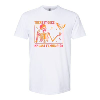 There It Goes My Last Flying F Skeletons Funny Halloween Great Gift Softstyle® CVC T-Shirt