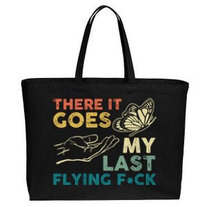 There It Goes My Last Flying Fck Funny Sarcastic Cute Gift Cotton Canvas Jumbo Tote