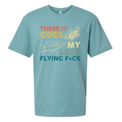 There It Goes My Last Flying Fck Funny Sarcastic Cute Gift Sueded Cloud Jersey T-Shirt