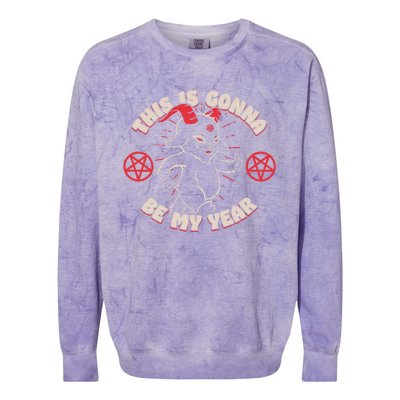 This Is Gonna Be My Year Gift Colorblast Crewneck Sweatshirt