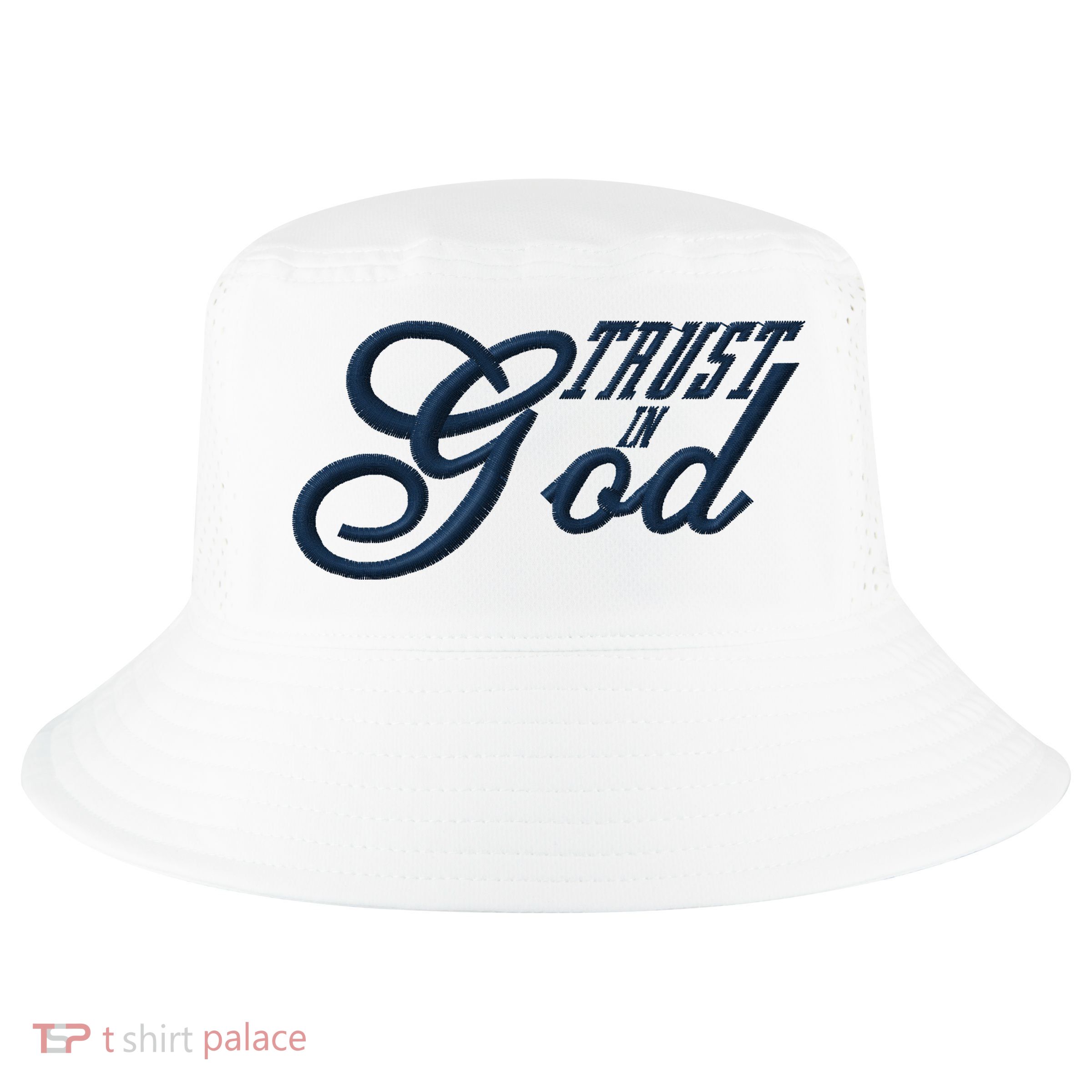 Trust In God Christian Faith In Jesus Midnight Blue Embroidered Embroidered Cool Comfort Performance Bucket Hat