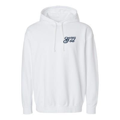 Trust In God Christian Faith In Jesus Midnight Blue Embroidered Embroidered Garment-Dyed Fleece Hoodie