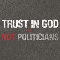 Trust In God Not Politicians Cotton Canvas Backpack