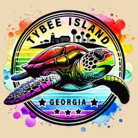 Tybee Island Georgia Sea Turtle Ga Zip Tote Bag