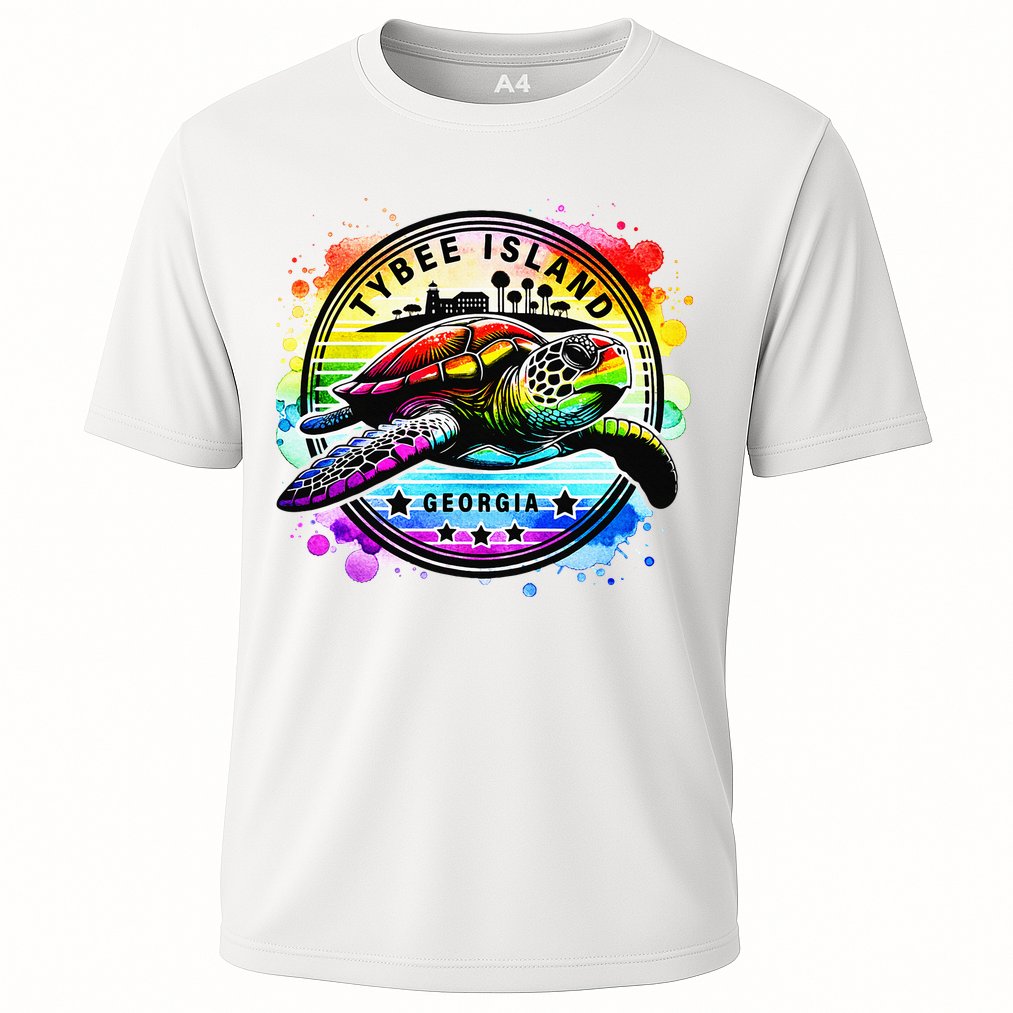 Tybee Island Georgia Sea Turtle Ga Cooling Performance Crew T-Shirt