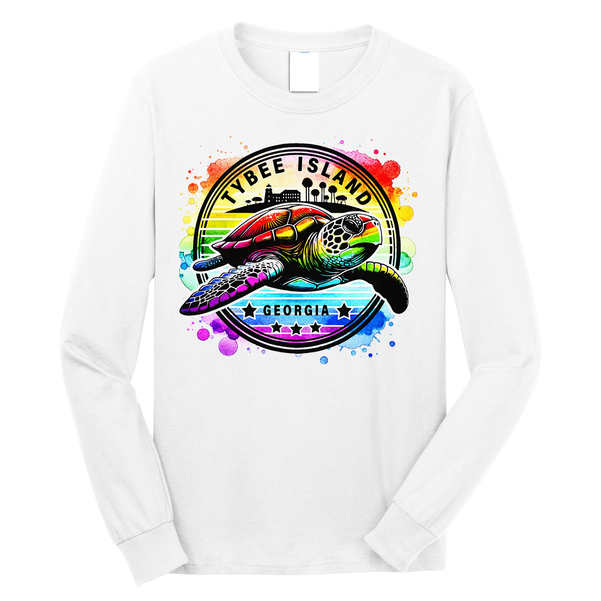 Tybee Island Georgia Sea Turtle Ga Long Sleeve Shirt