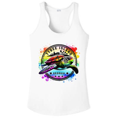 Tybee Island Georgia Sea Turtle Ga Ladies PosiCharge Competitor Racerback Tank