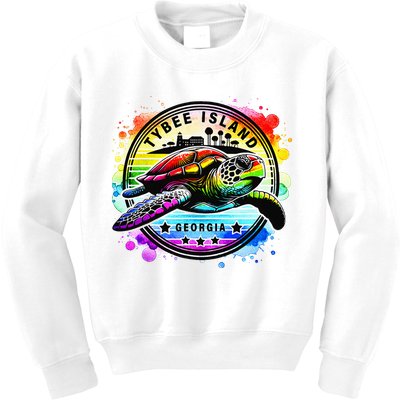 Tybee Island Georgia Sea Turtle Ga Kids Sweatshirt