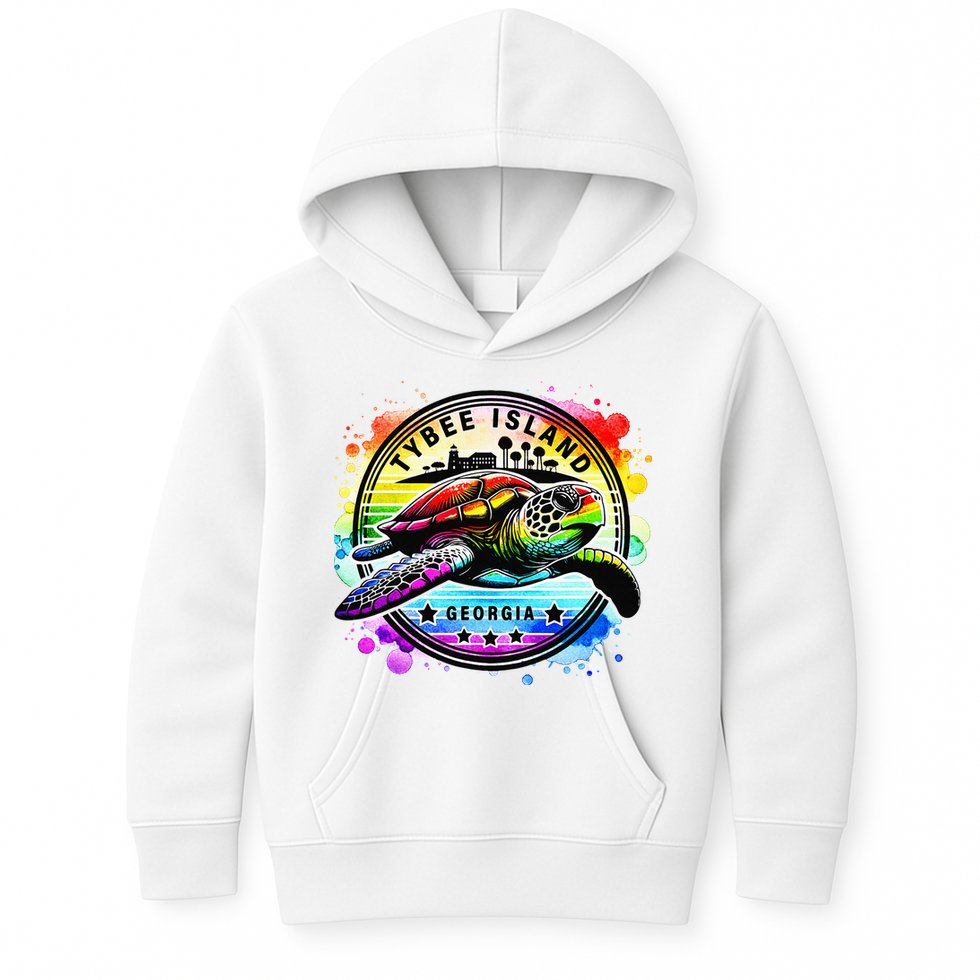 Tybee Island Georgia Sea Turtle Ga Kids Hoodie