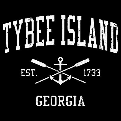 Tybee Island GA Vintage Crossed Oars & Boat Anchor Sports T-Shirt