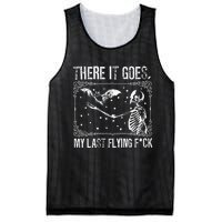 There It Goes My Last Flying Funny Halloween Skeleton Bat Mesh Reversible Basketball Jersey Tank