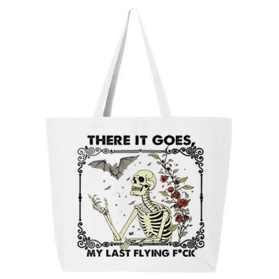 There It Goes My Last Flying F Skeletons Funny Halloween 25L Jumbo Tote