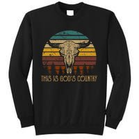 This Is GodS Music Country Outfit Bull Skulls Western Howdy Sweatshirt