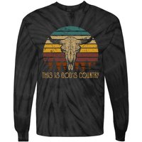 This Is GodS Music Country Outfit Bull Skulls Western Howdy Tie-Dye Long Sleeve Shirt