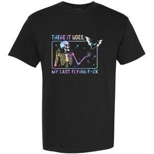 There It Goes My Last Flying Fuck Funny Skeleton Tie Dye Garment-Dyed Heavyweight T-Shirt