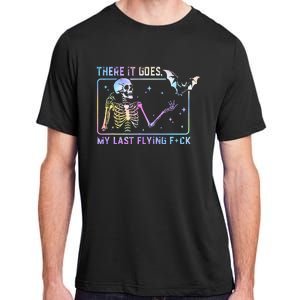 There It Goes My Last Flying Fuck Funny Skeleton Tie Dye Adult ChromaSoft Performance T-Shirt